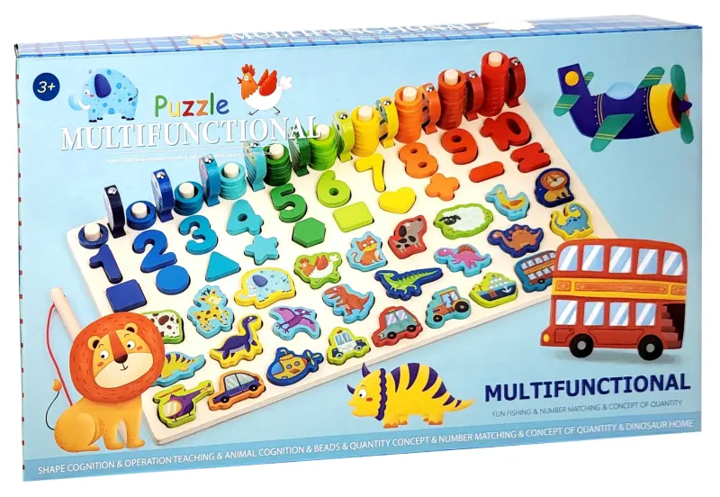 ⁨Gra puzzle multifunkcyjne 2 w 1 nauka łowienie rybek⁩ w sklepie Wasserman.eu