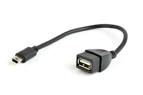 ⁨Kabel OTG USB Mini BM - USB AF 15cm⁩ w sklepie Wasserman.eu