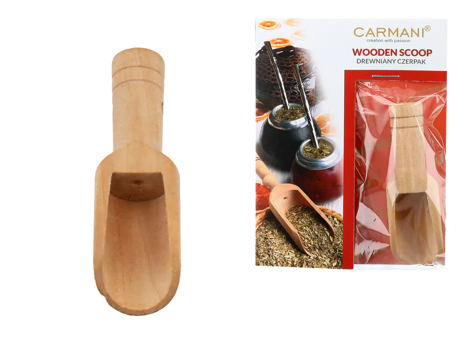 ⁨Łopatka z drewna herbacianego - czerpak do yerba mate⁩ w sklepie Wasserman.eu