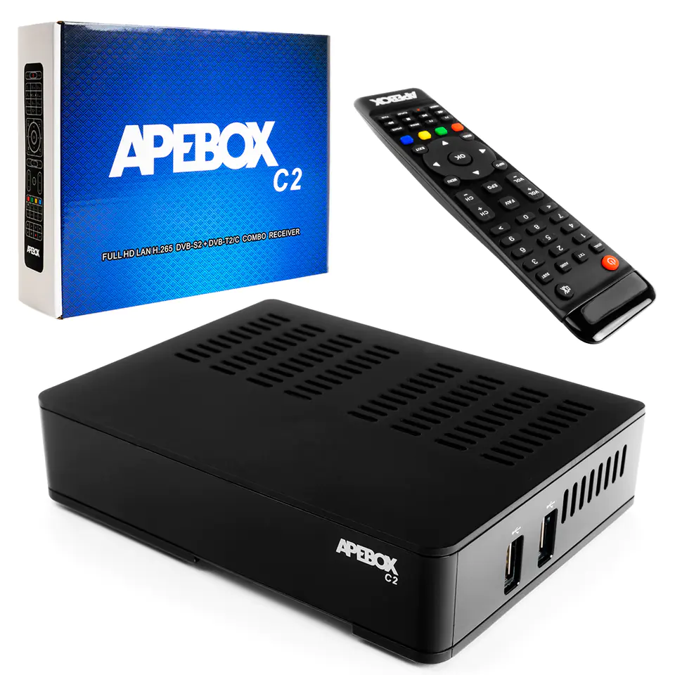 ⁨APEBOX C2 COMBO S2X DVB-T2/C H.265 IPTV AiO 4K⁩ w sklepie Wasserman.eu