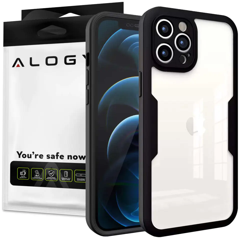 ⁨Armored Case 360 Case Alogy Armor Phone Case for Apple iPhone 13 Pro Black⁩ at Wasserman.eu