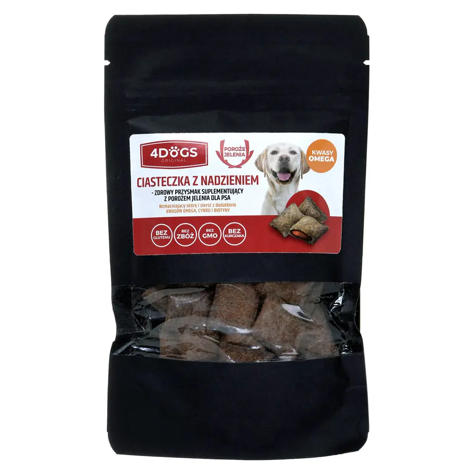 ⁨4DOGS Cookies for a beautiful coat and skin - Hundeleckerli - 60g⁩ im Wasserman.eu