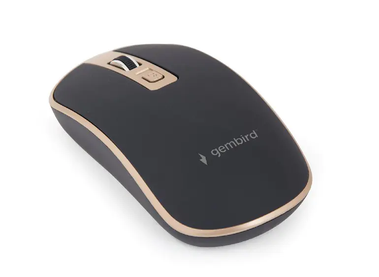 GEMBIRD MYSZ MUSW-4B-06-BG OPTYCZNA 1600 DPI USB BEZPRZEWODOWA, NANO ODBIORNIK, CZARNO-ZŁOTA w sklepie Wasserman.eu