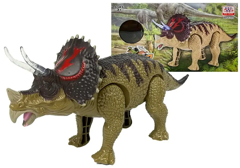 ⁨Dinozaur Triceratops Zielony Na Baterie⁩ w sklepie Wasserman.eu