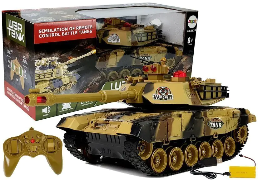 ⁨Large Remote Controlled Tank R/C 2.4 Ghz Light Shooting Sounds Yellow⁩ at Wasserman.eu