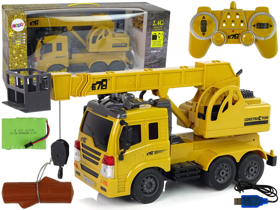 ⁨Remote Control Truck 1:20 Lifting Crane Remote Control 2.4G Sound Light⁩ at Wasserman.eu