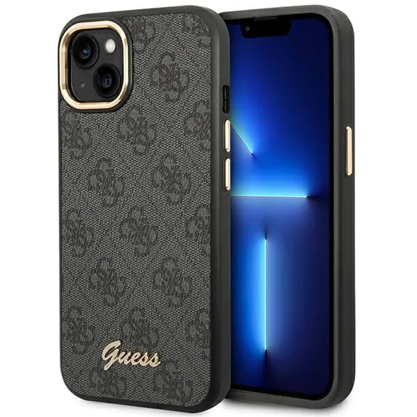 ⁨Guess GUHCP14MHG4SHK iPhone 14 Plus 6,7" black/black hard case 4G Vintage Gold Logo⁩ at Wasserman.eu