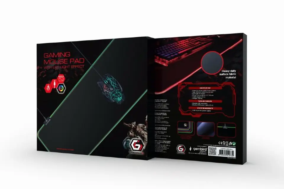 Gaming mouse pad L size with LED light effect at Wasserman.eu