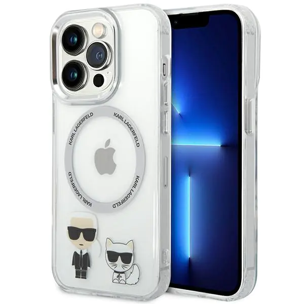 ⁨Karl Lagerfeld KLHMP14XHKCT iPhone 14 Pro Max 6,7" hardcase transparent/transparent Karl & Choupette Aluminium Magsafe⁩ at Wasserman.eu