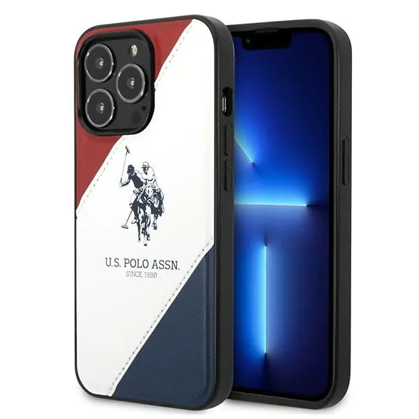 ⁨US Polo USHCP14LPSO3 iPhone 14 Pro 6,1" biały/white Tricolor Embossed⁩ w sklepie Wasserman.eu