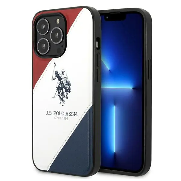 ⁨US Polo USHCP14XPSO3 iPhone 14 Pro Max 6,7" biały/white Tricolor Embossed⁩ w sklepie Wasserman.eu