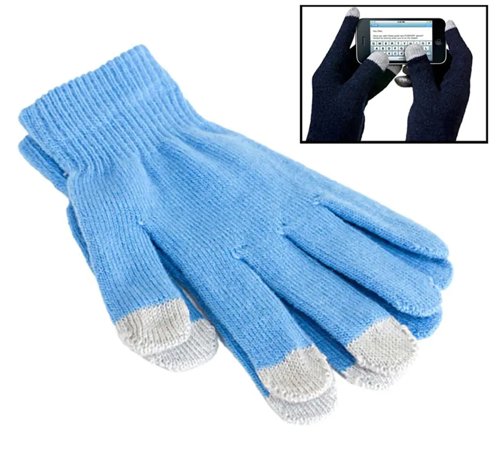 ⁨BQ19F Rękawiczki dotykowe niebieskie⁩ w sklepie Wasserman.eu
