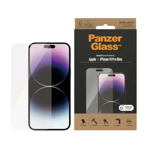 ⁨PanzerGlass Classic Fit iPhone 14 Pro Max 6,7" Screen Protection Antibacterial 2770⁩ w sklepie Wasserman.eu