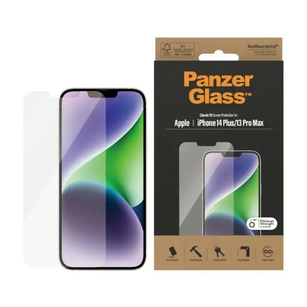 ⁨PanzerGlass Classic Fit iPhone 14 Plus / 13 Pro Max 6,7" Screen Protection Antibacterial 2769⁩ w sklepie Wasserman.eu