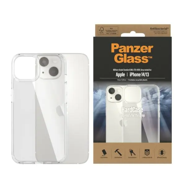 ⁨PanzerGlass HardCase iPhone 14 6,1" Antibacterial Military grade transparent 0401⁩ at Wasserman.eu