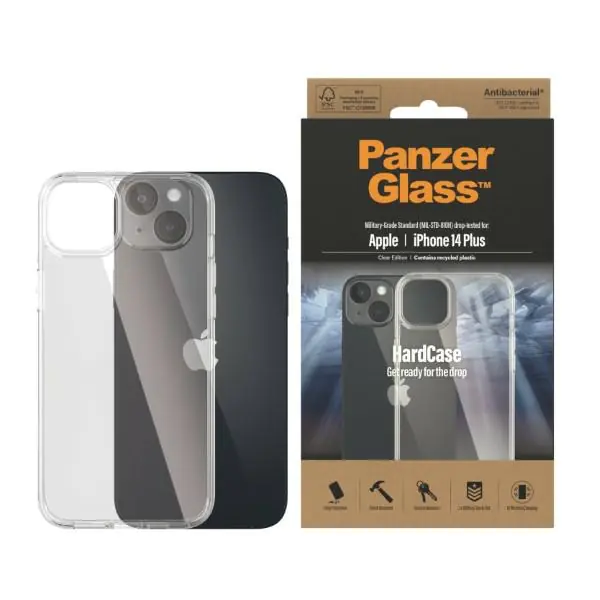 ⁨PanzerGlass HardCase iPhone 14 Plus 6,7" Antibacterial Military grade transparent 0403⁩ at Wasserman.eu