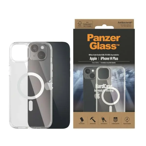 ⁨PanzerGlass HardCase iPhone 14 Plus 6,7" MagSafe Antibacterial Military grade transparent 0411⁩ at Wasserman.eu