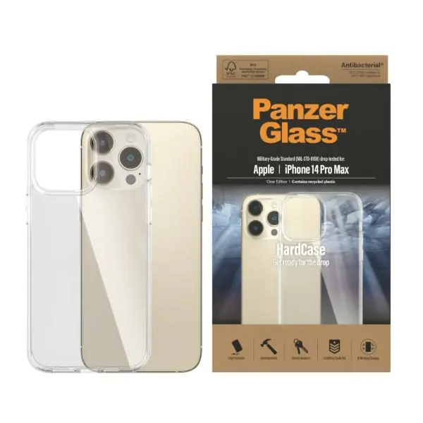 ⁨PanzerGlass HardCase iPhone 14 Pro Max 6,7" Antibacterial Military grade transparent 0404⁩ at Wasserman.eu
