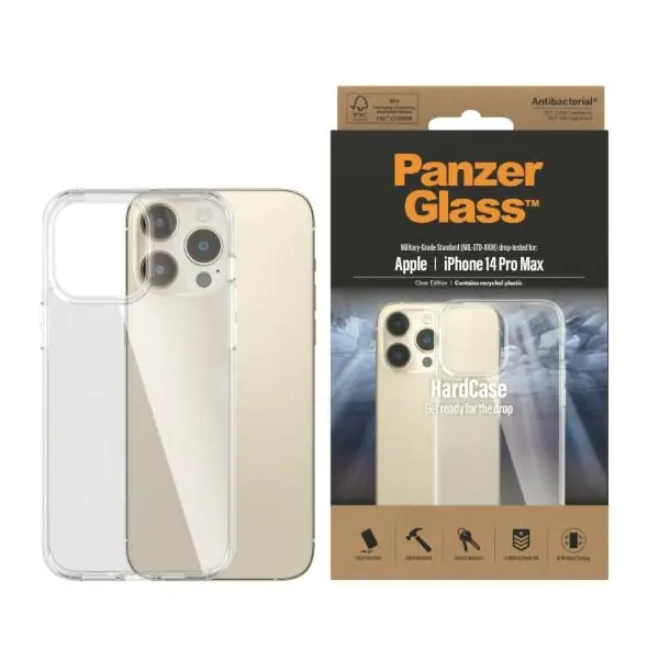 ⁨PanzerGlass HardCase iPhone 14 Pro Max 6,7" Antibacterial Military grade transparent 0404⁩ w sklepie Wasserman.eu