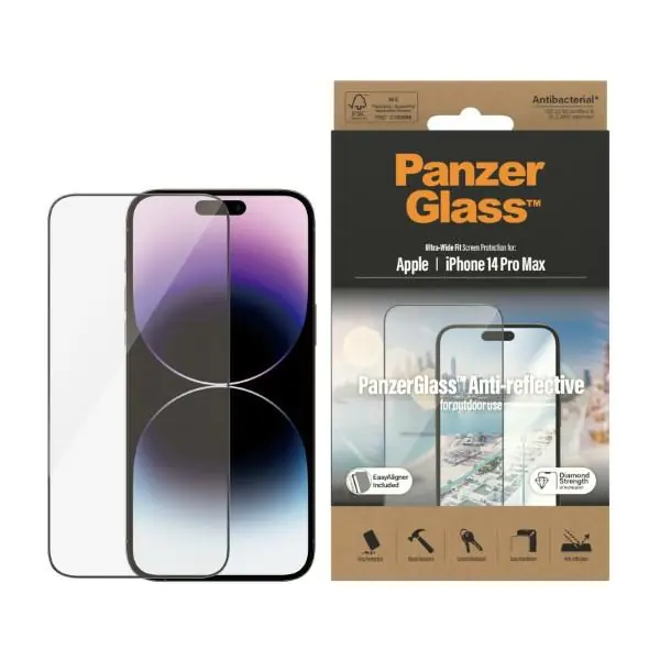 ⁨PanzerGlass Ultra-Wide Fit iPhone 14 Pro Max 6,7" Screen Protection Anti-reflective Antibacterial Easy Aligner Included 2790⁩ w sklepie Wasserman.eu