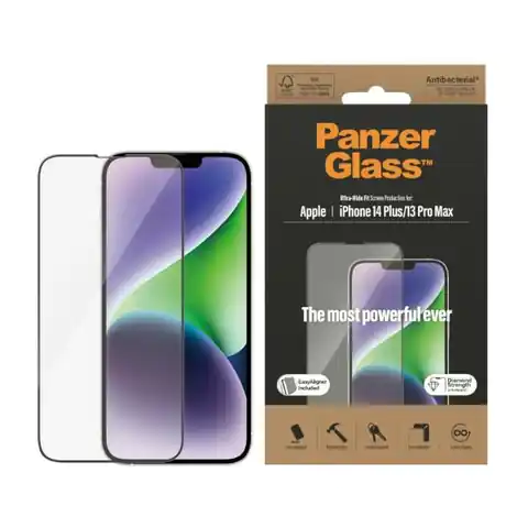 ⁨PanzerGlass Ultra-Wide Fit iPhone 14 Plus / 13 Pro Max 6,7" Screen Protection Antibacterial Easy Aligner Included 2785⁩ at Wasserman.eu