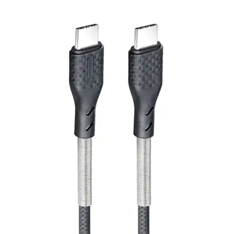 ⁨KABEL USB TYPC do TYPC QC3.0 Power Delivery PD60W CB-02C 1M Carbon Oplot Premium⁩ w sklepie Wasserman.eu