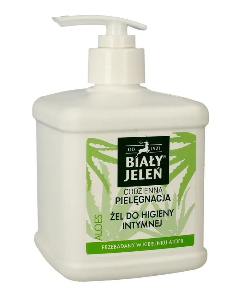 ⁨Biały Jeleń Żel do higieny intymnej hipoalergiczny Aloes 500ml⁩ w sklepie Wasserman.eu