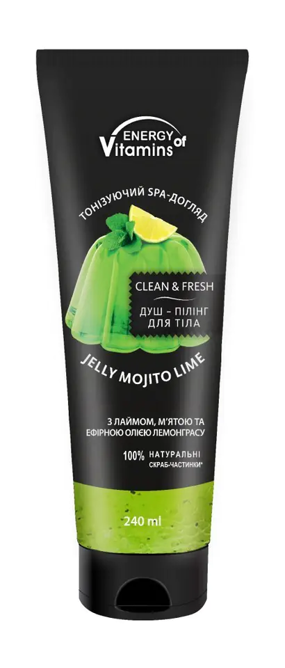 ⁨ENERGY OF VITAMINS Body Scrub Jelly Mojito Lime 240ml⁩ at Wasserman.eu