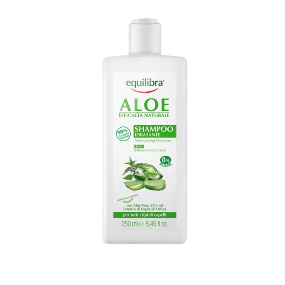 ⁨Equilibra Aloe Szampon z aloesem - każdy rodzaj włosów 250ml⁩ w sklepie Wasserman.eu