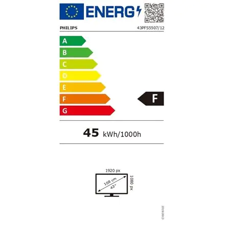 ⁨Philips LED Full HD TV 43PFS5507/12 43" (108 cm), 1920 x 1080, czarny⁩ w sklepie Wasserman.eu