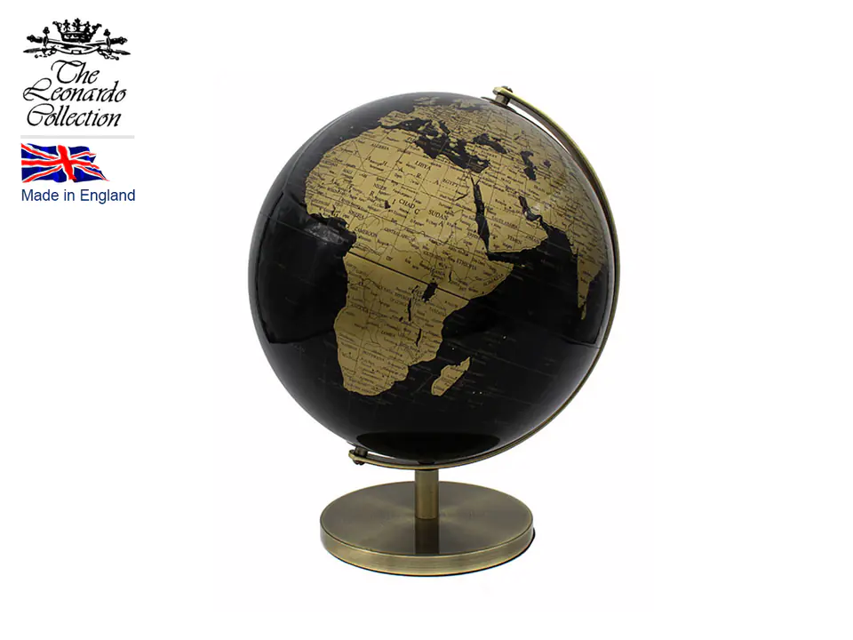 ⁨Medium globe - on a golden base⁩ at Wasserman.eu