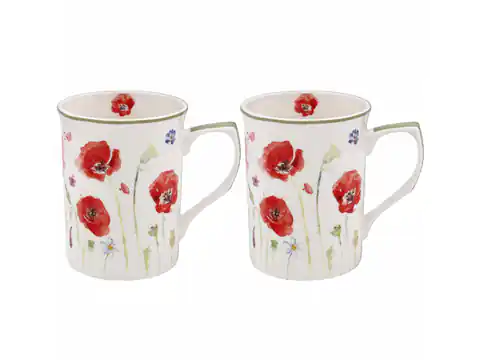 ⁨Set 2 cups - Poppy Field Mugs⁩ at Wasserman.eu
