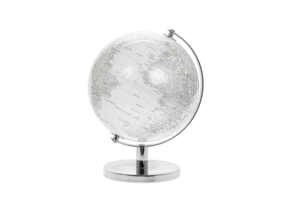 ⁨Medium globe - Silver & White⁩ at Wasserman.eu