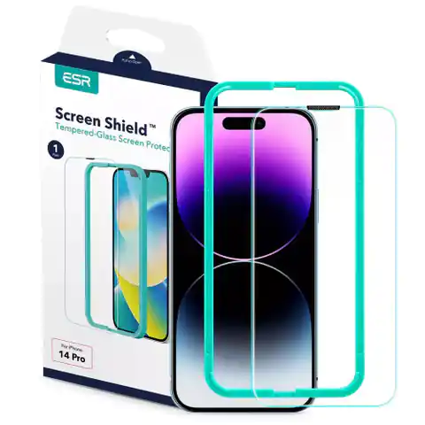 ⁨ESR Screen Shield Tempered Glass for Apple iPhone 14 Pro Clear⁩ at Wasserman.eu