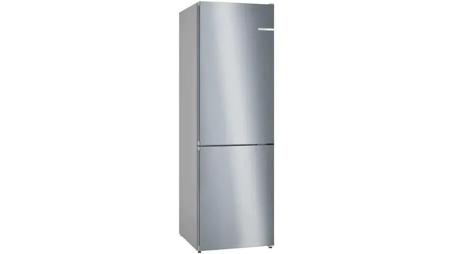 ⁨Bosch Serie 4 KGN362IDF fridge-freezer Freestanding 321 L D Stainless steel⁩ at Wasserman.eu