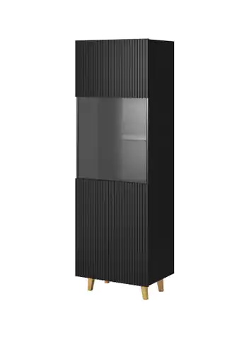 ⁨Display cabinet PAFOS 60x40x182 mat black⁩ at Wasserman.eu
