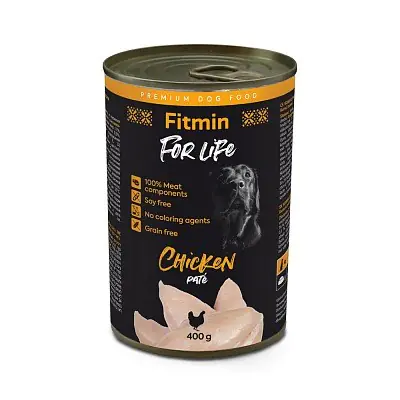 ⁨FITMIN for Life Chicken Pate - Wet dog food 400g⁩ at Wasserman.eu