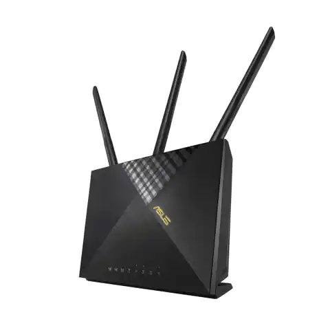 ⁨ASUS 4G-AX56 wireless router Gigabit Ethernet Dual-band (2.4 GHz / 5 GHz) Black⁩ at Wasserman.eu