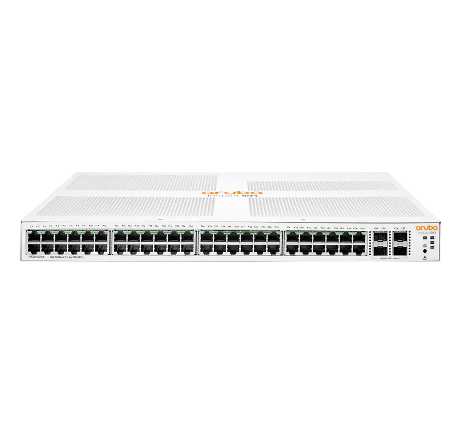 ⁨HPE Aruba Networking Aruba Instant On 1930 48G Class4 PoE 4SFP/SFP+ 370W Managed L2+ Gigabit Ethernet (10/100/1000) Power over Ethernet (PoE) 1U White⁩ at Wasserman.eu