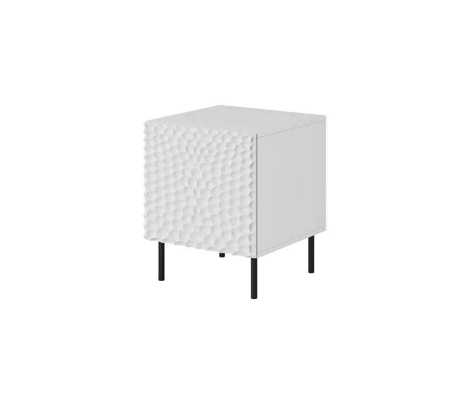 ⁨HOLE bedside table 2 pcs. 44x40.5x53.5 cm white matt⁩ at Wasserman.eu