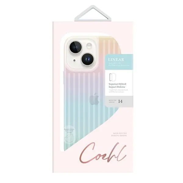 ⁨UNIQ Case Coehl Linear iPhone 14 6,1" opal/iridescent⁩ at Wasserman.eu