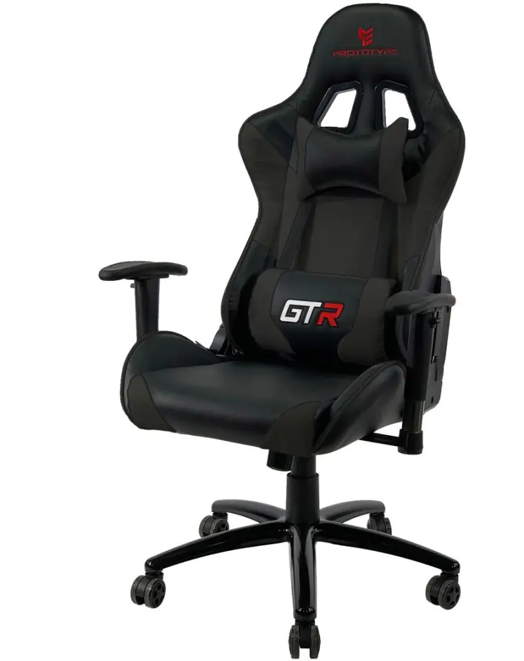 ⁨Fotel obrotowy gamingowy GTR BLACK PRO-XL⁩ w sklepie Wasserman.eu