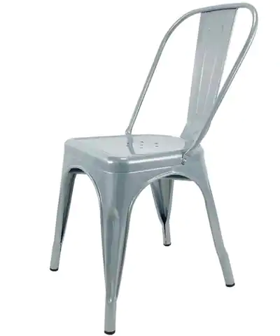 ⁨Krzesło metalowe loft CORSICA LIGHT GREY⁩ w sklepie Wasserman.eu
