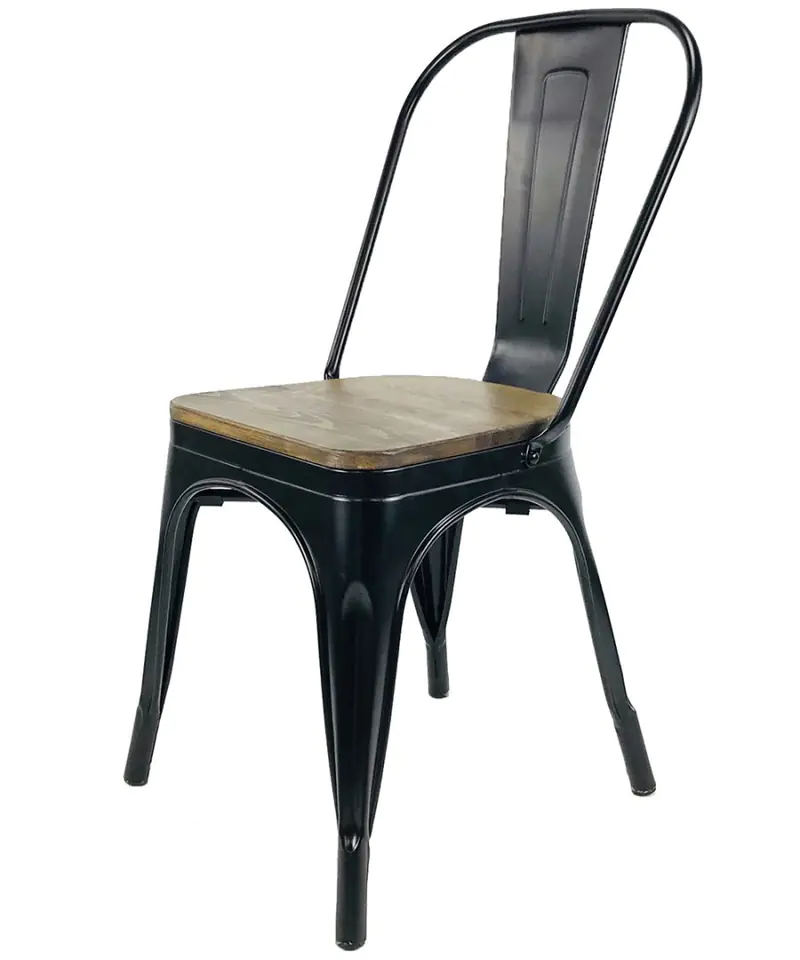 ⁨Krzesło metalowe loft CORSICA NERO OAK TOLIX⁩ w sklepie Wasserman.eu