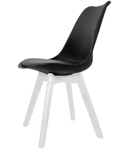 ⁨Krzesło skandynawskie MONZA BLACK Pro MILK⁩ w sklepie Wasserman.eu
