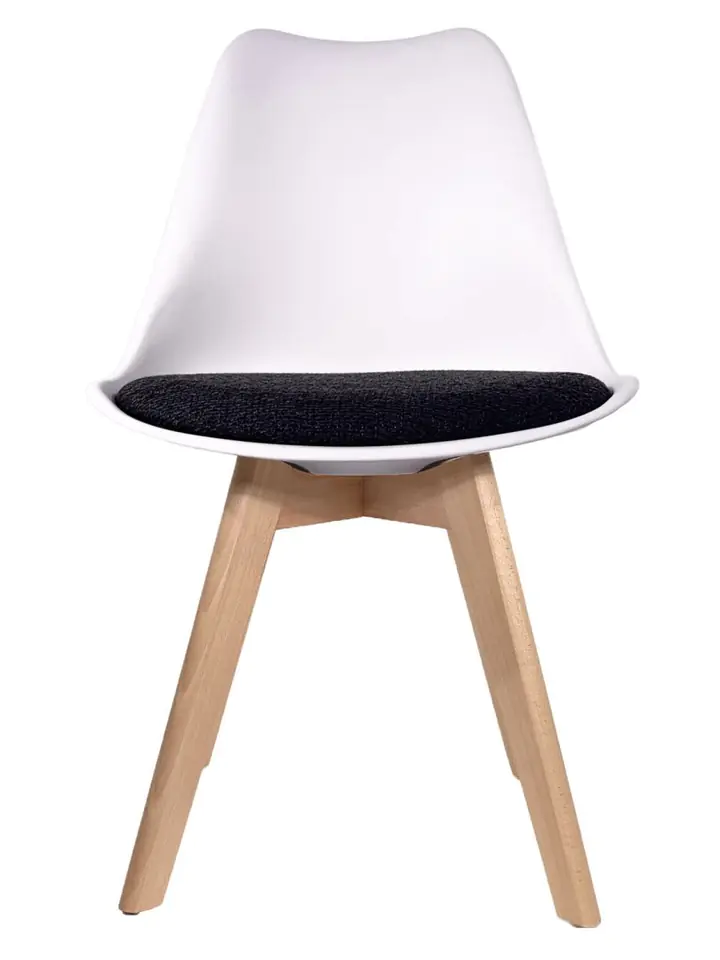 ⁨Krzesło skandynawskie MONZA WHITE Pro - Black Fabric V⁩ w sklepie Wasserman.eu