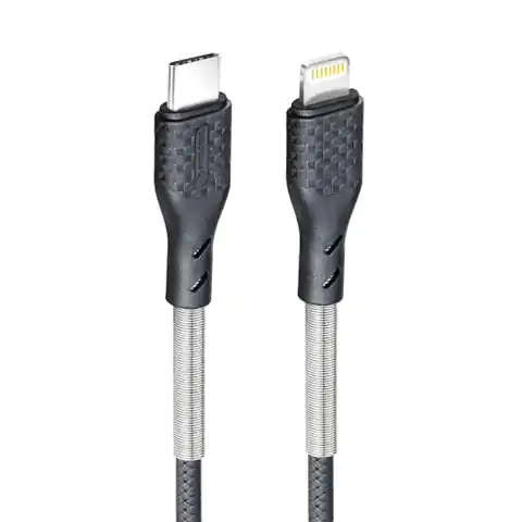 ⁨TYPC CABLE for Lightning Power Delivery PD27W CB-01C 1M Carbon Braided Premium⁩ at Wasserman.eu