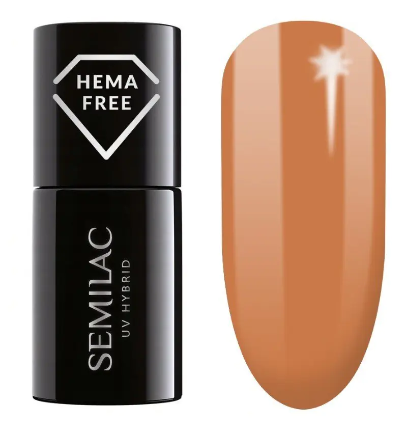 ⁨SEMILAC Lakier hybrydowy 416 Golden Hour Orange (HEMA free) 7ml⁩ w sklepie Wasserman.eu