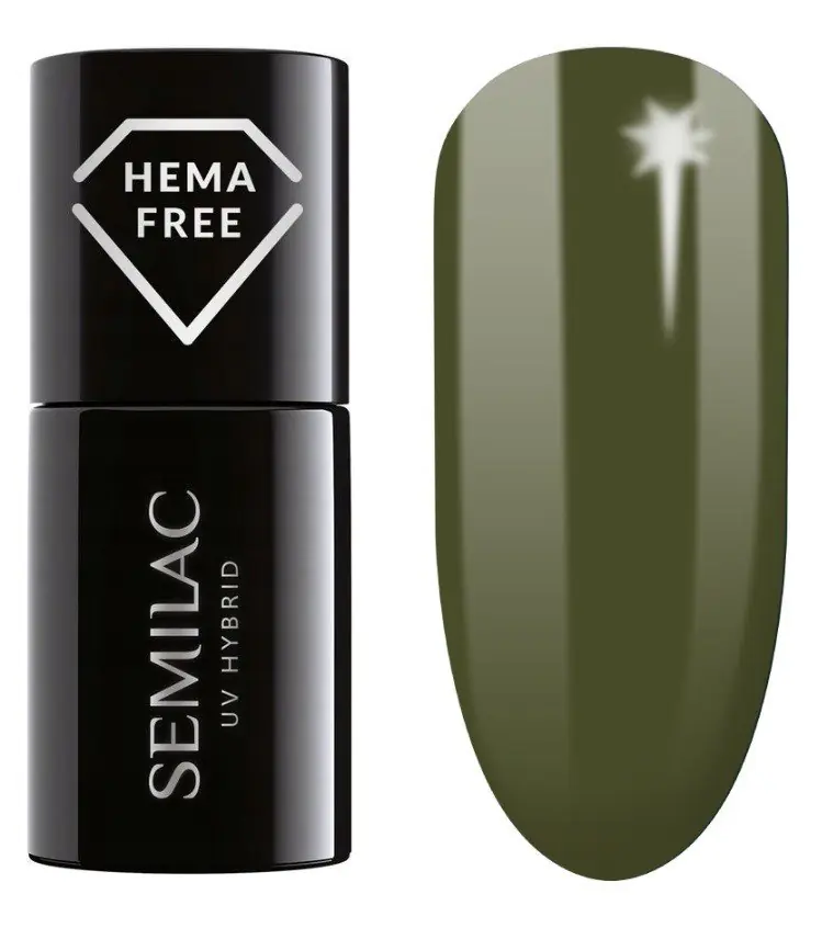 ⁨SEMILAC Lakier hybrydowy 421 Baobab Green (HEMA free) 7ml⁩ w sklepie Wasserman.eu