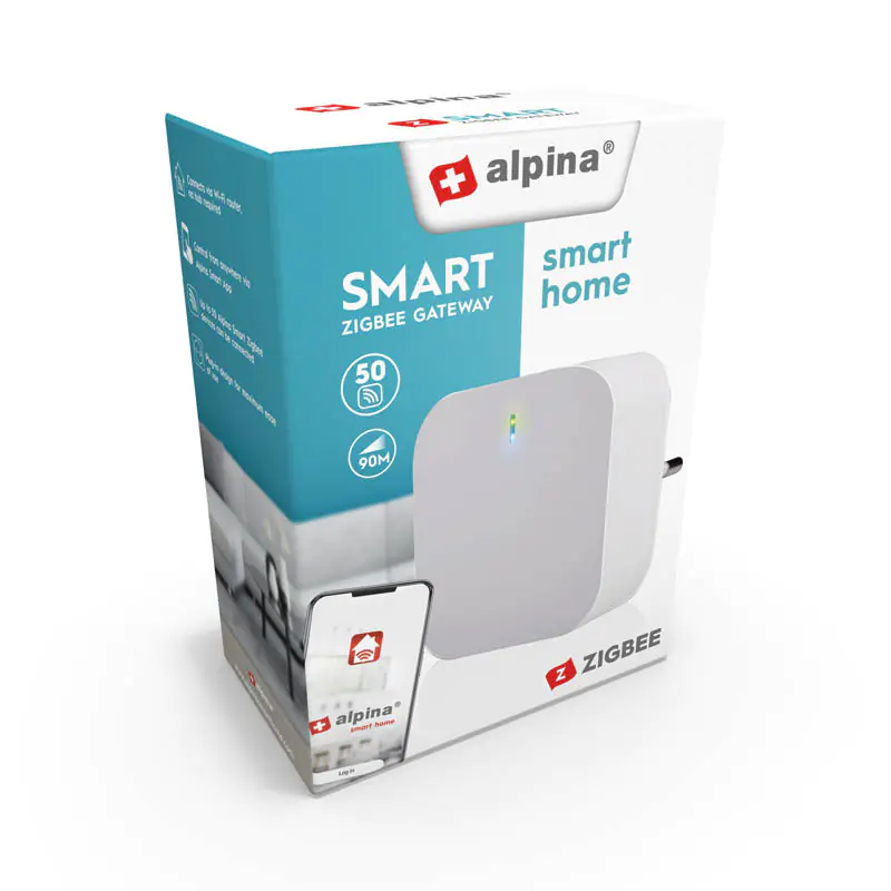 ⁨Alpina - Bramka hub Zigbee do połączenia urządzeń w tym standardzie⁩ w sklepie Wasserman.eu